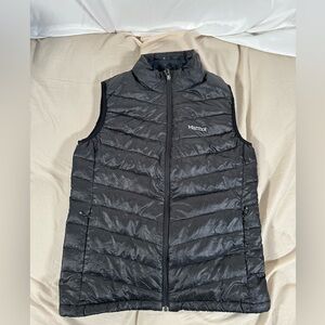 Marmot Medium Black Vest 800 Fill Goose Down Full Zip Puffer Outdoors Gorpcore